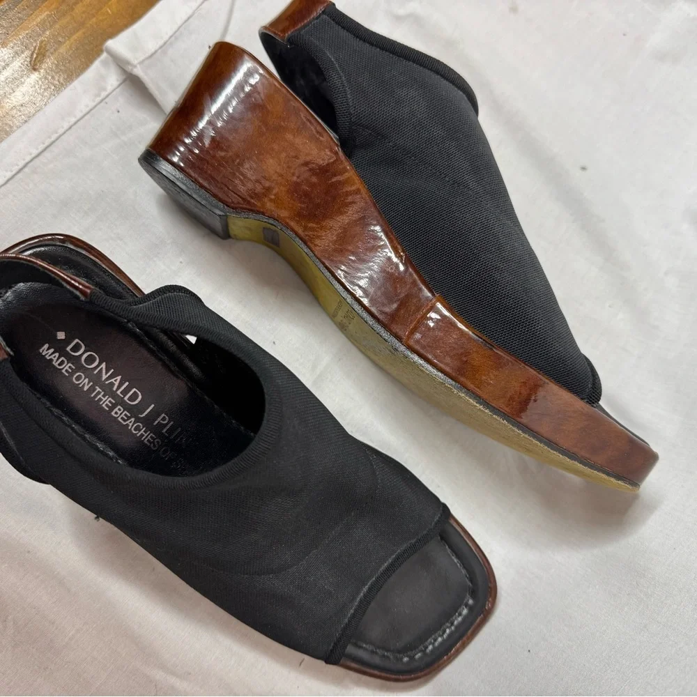 Donald J Pliner Womens Wedge Platform‎ Sole Peep Toe Sling Back Sandals Size 6